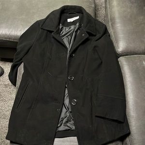 Liz claiborne long fall/winter coat, black, large